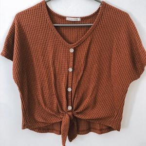 Maroon/Redish Crop Top